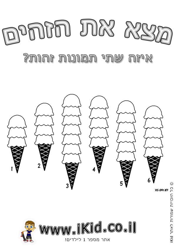 גלידות זהות